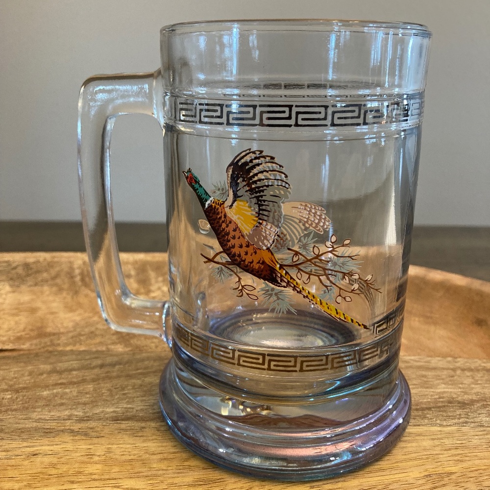 Princess House Beer Mug w/Pheasant